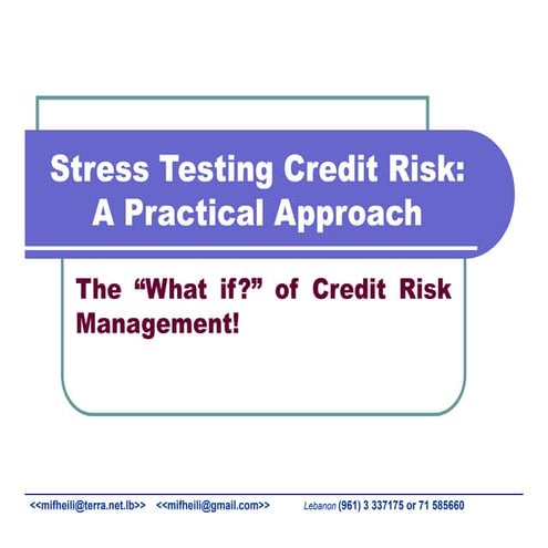 My 1999 stress testing of credit risk