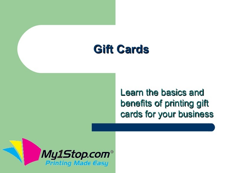 Gift Card Printing