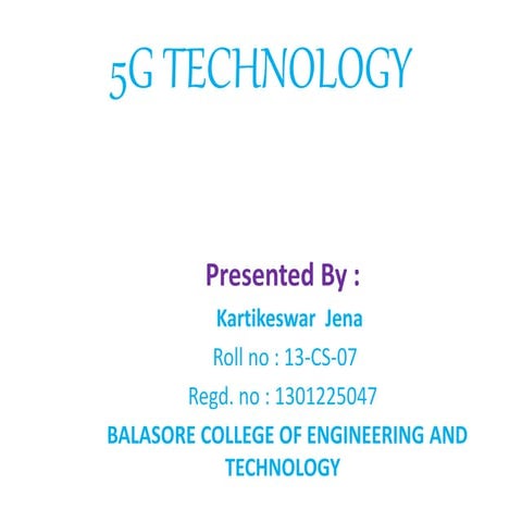 seminar on 5g Technology