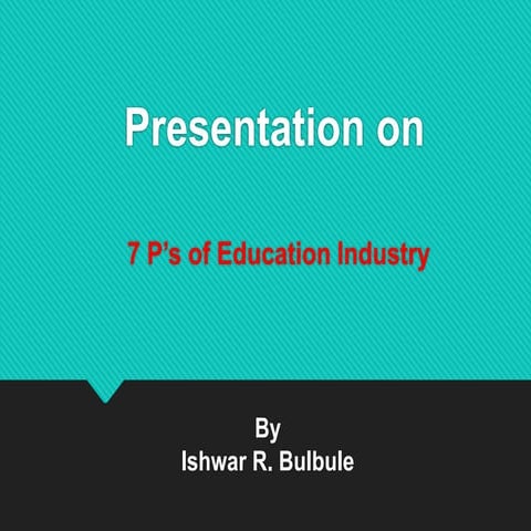 7 P’s of Education Industry