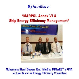 My activities on MARPOL Annex VI an...