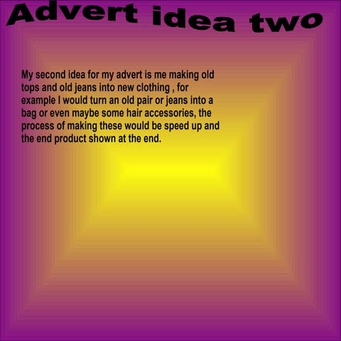My advert ideas two final