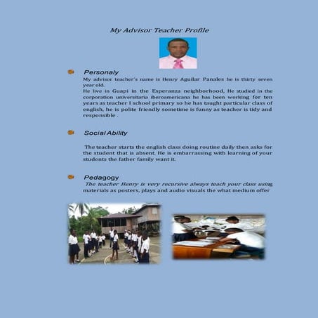 My Advisor Teacher Profile Docx
