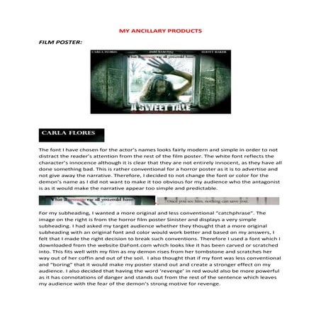 My Ancillary Products Q.1