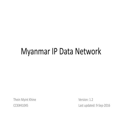 Myanmar IP Data Network
