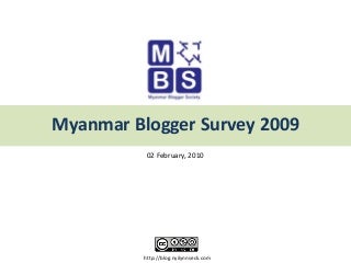 Myanmar Blogger Survey 2009