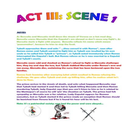 My annotated notes of act 3 scene 1