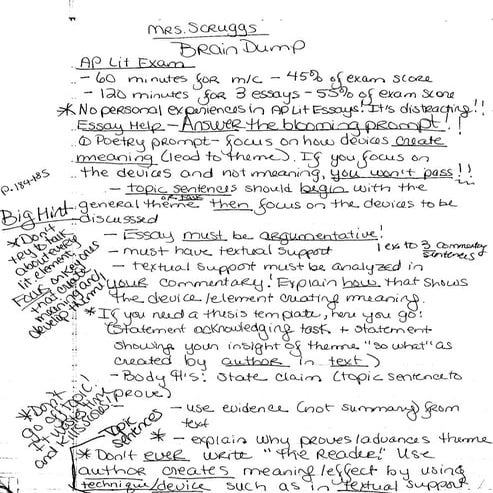 My ap lit brain dump