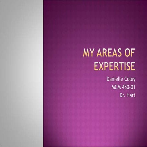 My Areas Of Expertise | PPTX