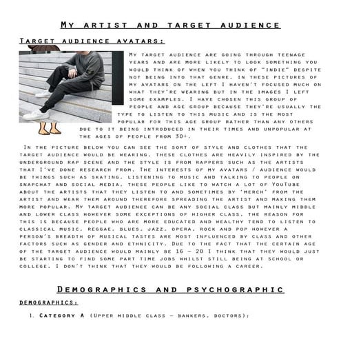 Target audience for indie rock music | PPTX