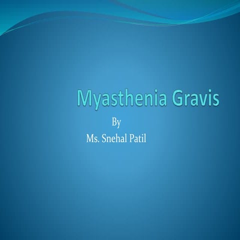 Myasthenia gravis