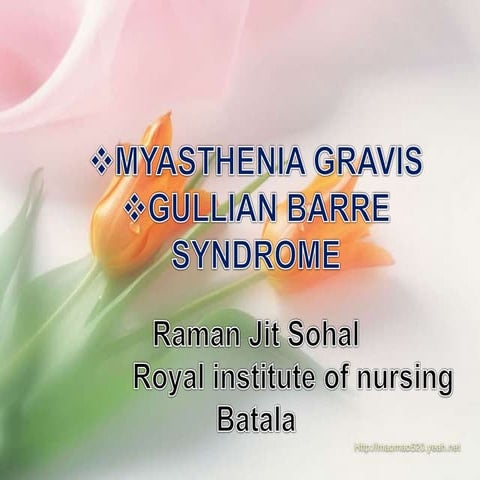 Myasthenia + gullian bare syn