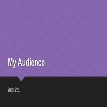 My Audience (Evaluation Q3 Part 1)