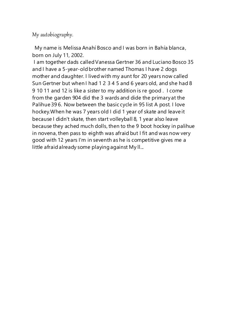 Short bio example yourself image