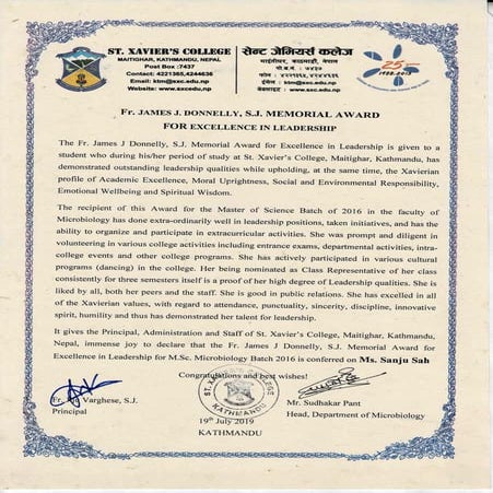 My award and achievements.pdf during my Masters degree in Public Health Micro...