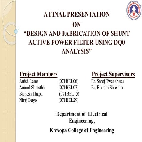 My bachelor level project presentation