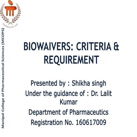 Biowaivers