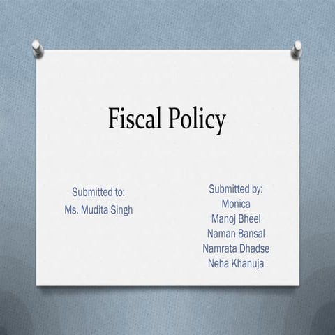 Fiscal Policy