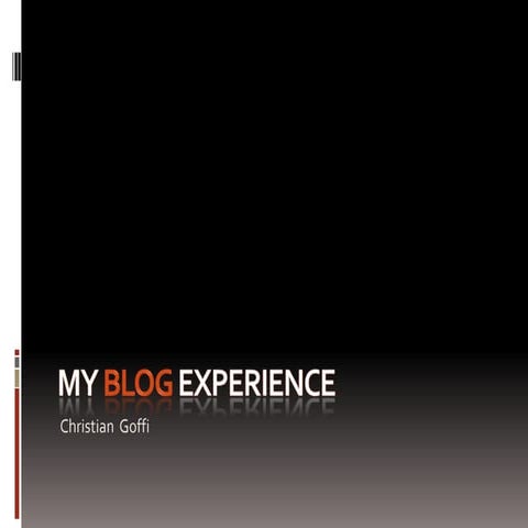 My blog experience