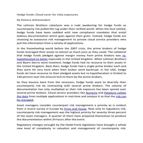 My blogs on big data and compliance in financial services and health industry