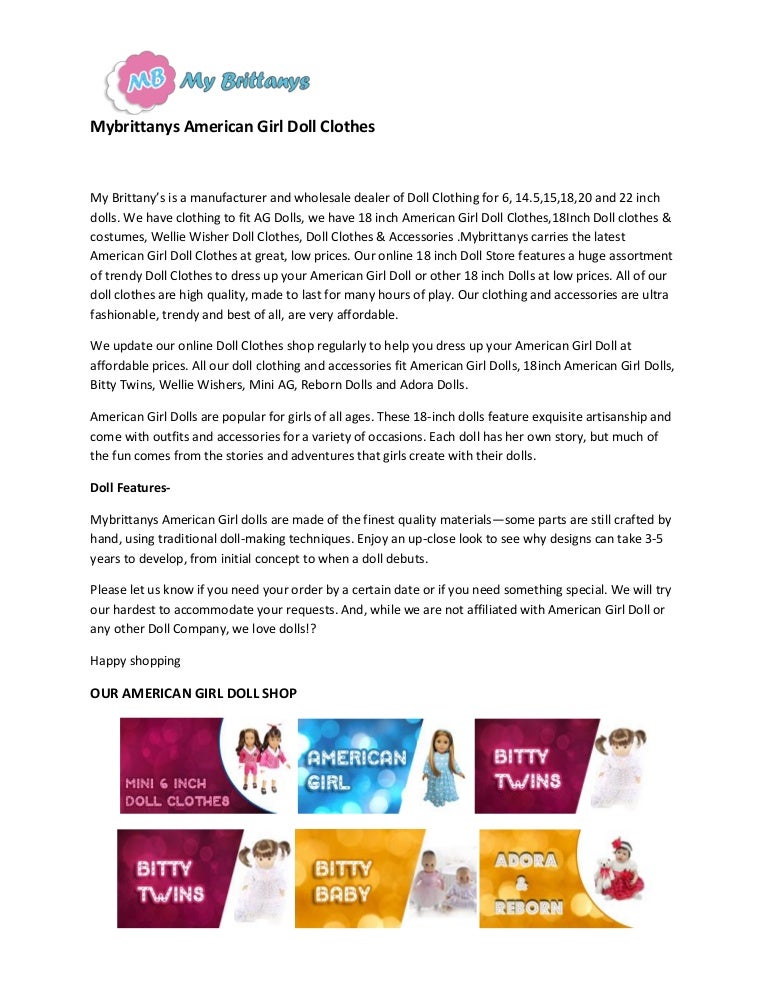 brittanys wholesale doll clothes