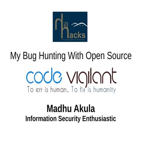 My Bug Hunting With Open Source