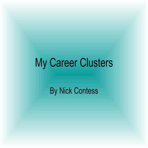 My Career Clusters
