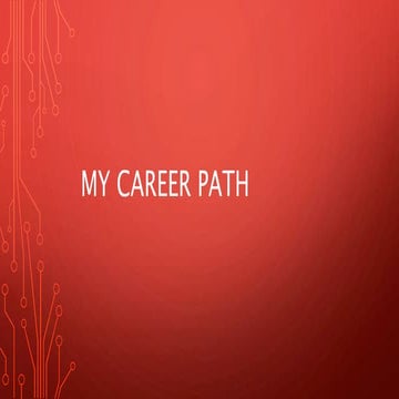 My career path