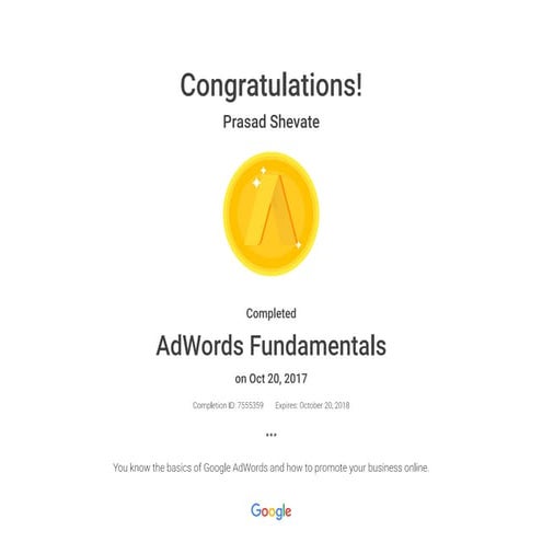 google adWords fundamentals | PDF