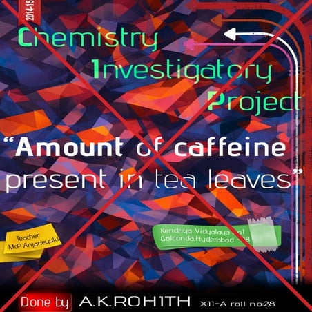 chemistry investigatory-Amount of caffeine present in tea samples