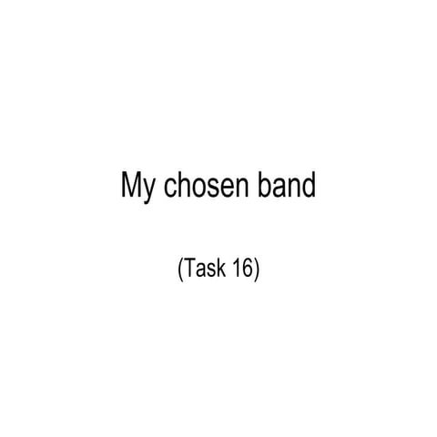 My Chosen Band