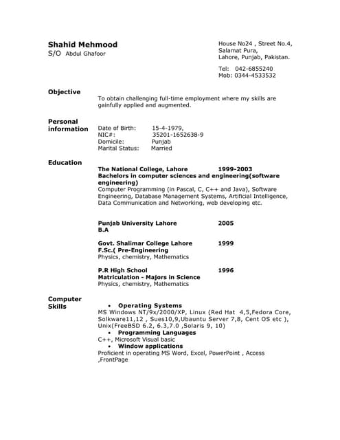LINUX RESUME | PDF