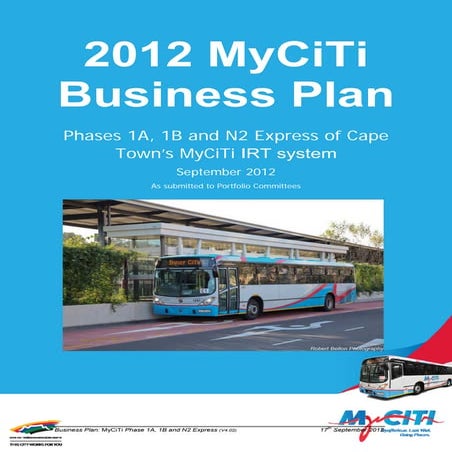 MyCiti Business Plan 2012 - City of Cape Town