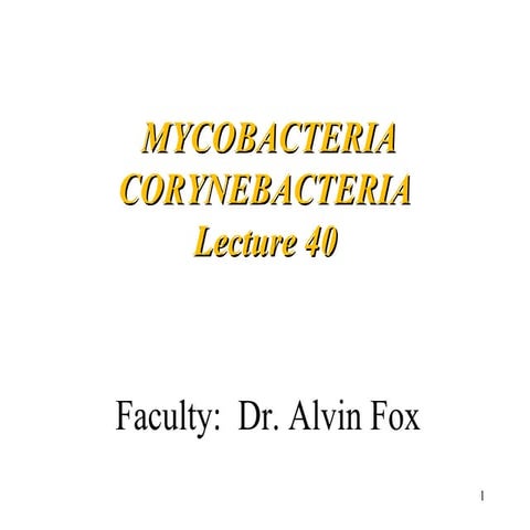 Mycobacteria