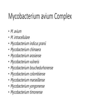 Mycobacterium Avium Complexpptx