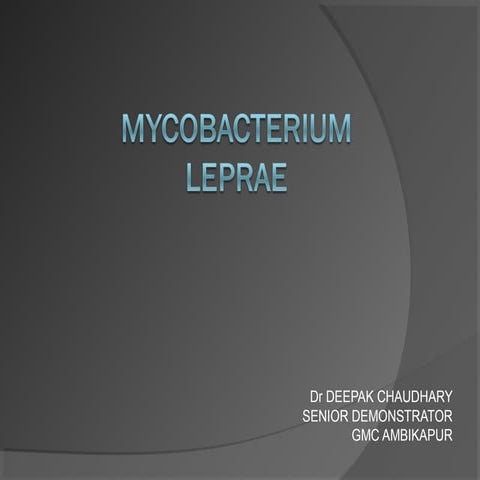 Mycobacterium leprae