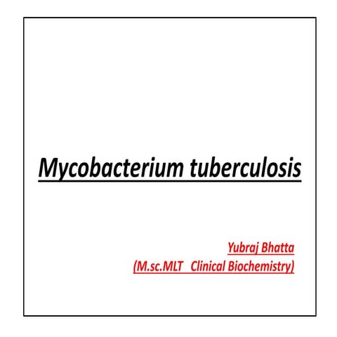 Clinical , diagnosis and prophylaxis part of Mycobacterium tuberculosis.