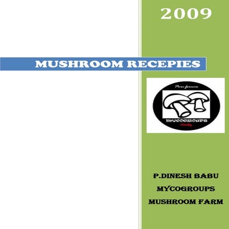 Mycogroups Mushroom Recepie