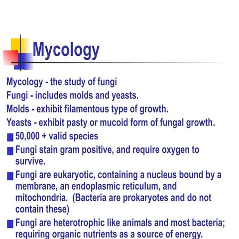 6 - Mycology and Fungal Pathogens | PPTX