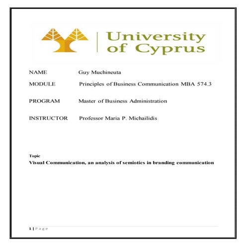  An analysis of semiotics in branding communication