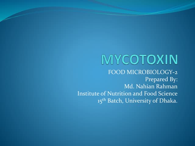 Mycotoxin