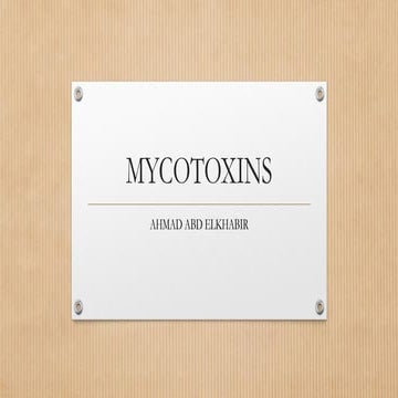 Mycotoxins