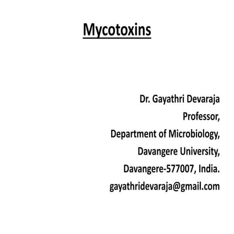 Mycotoxins