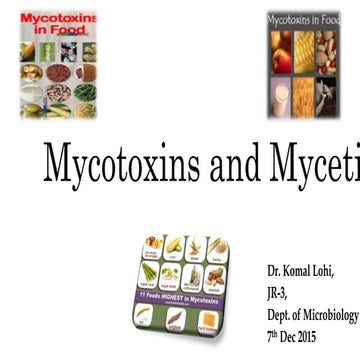 Mycotoxins and mycetism