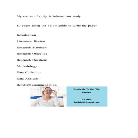 My course of study is information study10 pages using the belo | PDF
