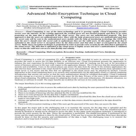 Advanced Multi-Encryption Technique in Cloud Computing