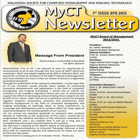 1st MyCT e-Newsletter