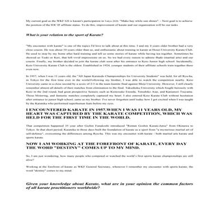 My current goal as the wkf gs is ka...