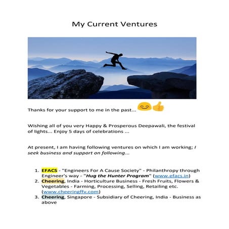 My Current Ventures & Work