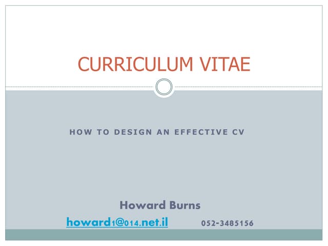 CV Writing